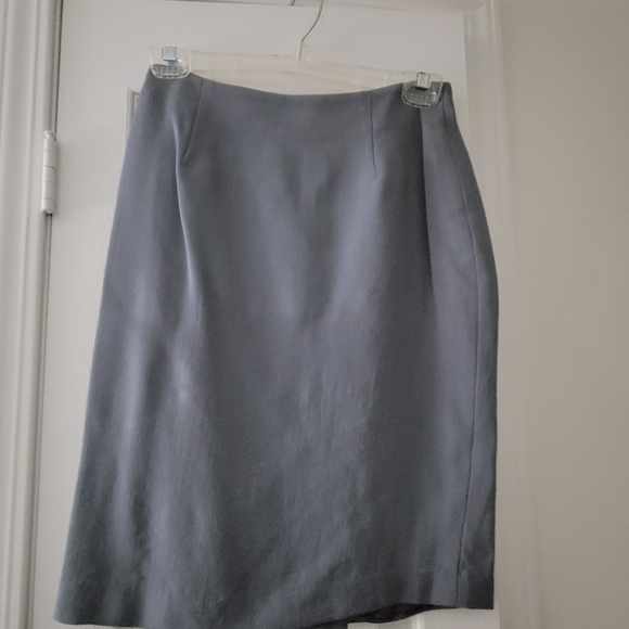 Slate blue F Carriere pencil skirt. - Picture 4 of 5